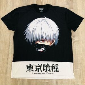 Tokyo Ghoul Ken Kaneki Funimation Anime Mens Black Short Sleeve Shirt Size XL